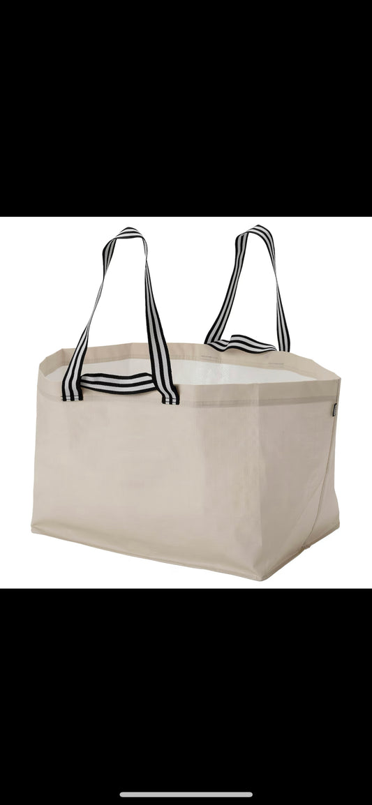 GÖRSNYGG Carrier bag, large, light beige, 57x37x39 cm/71 l
