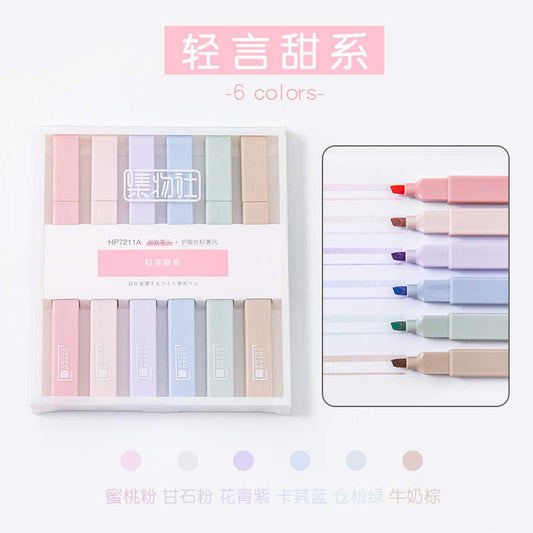 STĒDE Pastel Highlighter Pen, 6 pieces