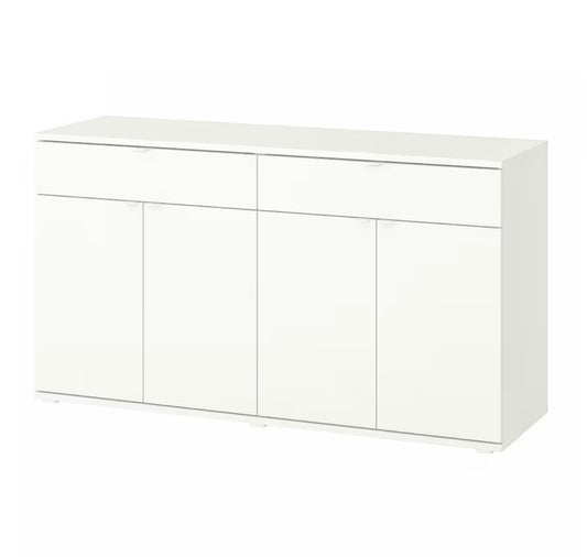 IKEA VIHALS Sideboard, white, 140x37x75 cm