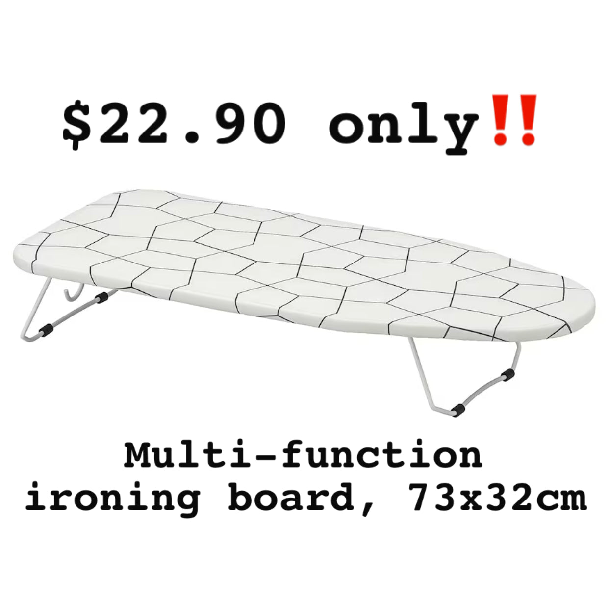 IKEA JÄLL Ironingboard, table, 73x32 cm