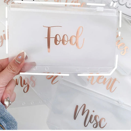 STĒDE Pocket binder budget planner, PVC/zipper, A6