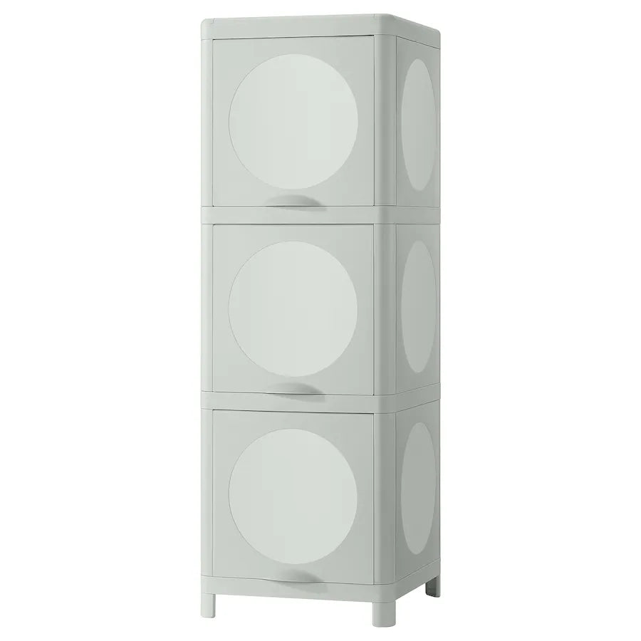 IKEA IVOSJON Cabinet with doors, green, 33x34x99 cm