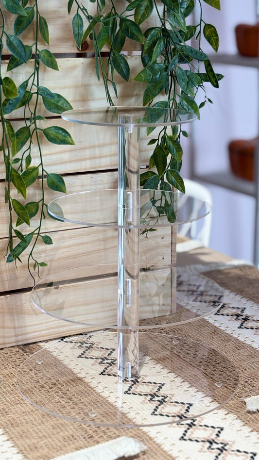 BÄHULU 4-tier Round Arcylic dessert stand, 30x30x32cm