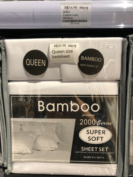 MÅNGKÕŁ Bedroom fabric set, microfiber, 2000TC, queen 150x200cm, set 6pcs