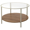 VITTSJÖ Coffee table, light beige/glass,75cm