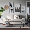VITTSJÖ Coffee table, light beige/glass,75cm