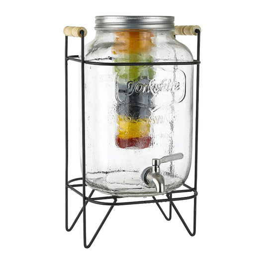 KÜTILAPAM Mason Jar with Tap dispenser and stand set, 8L
