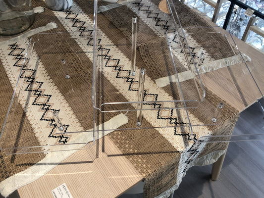 BAHULU Rectangle arcylic serving stand 3 tier