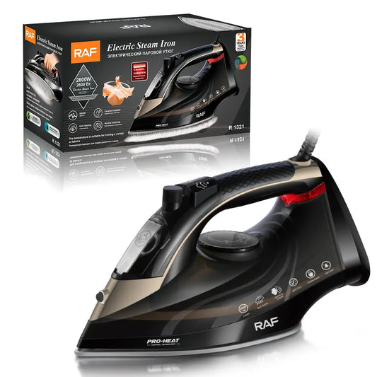 RAF Powerful Electric Steam Iron, 2600W, 15x12x32cm