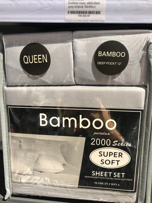 MÅNGKÕŁ Bedroom fabric set, microfiber, 2000TC, queen 150x200cm, set 6pcs