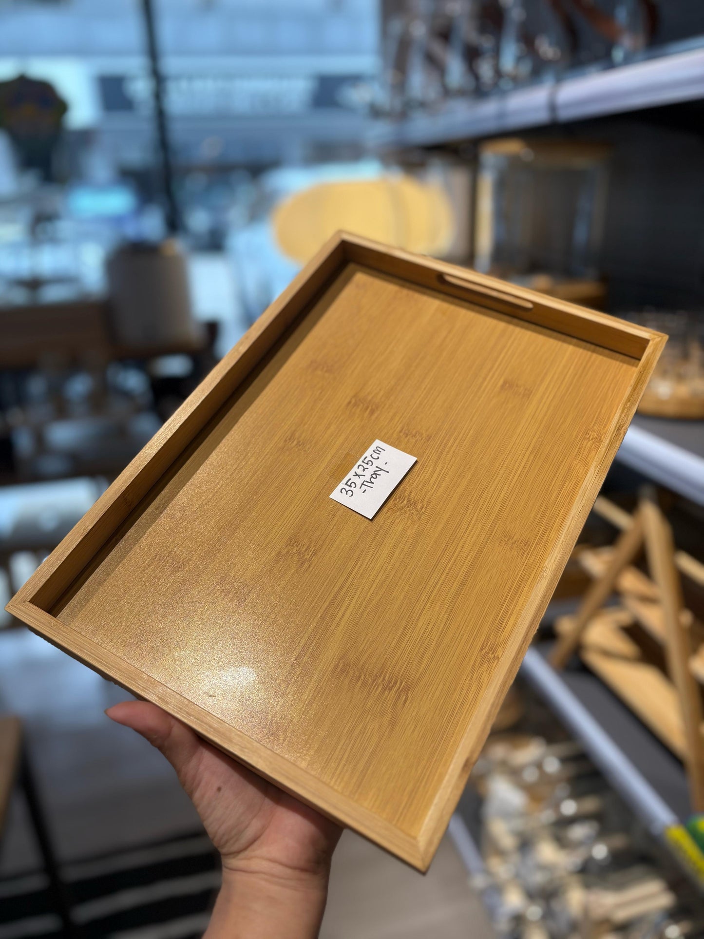 KUTILAPAM Wooden tray, 35x25cm