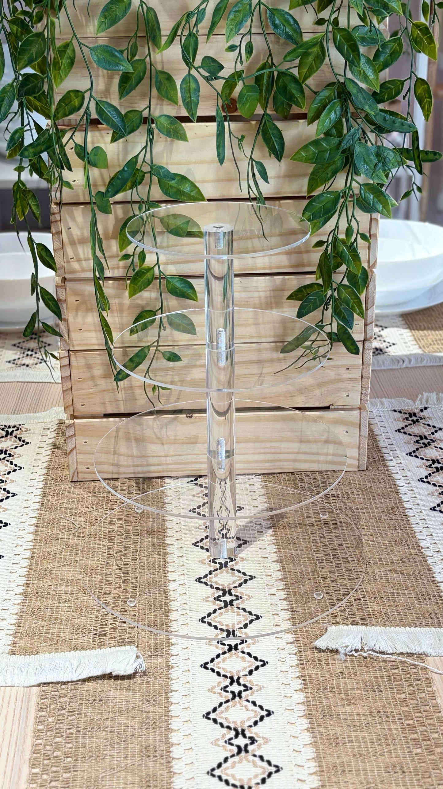 BÄHULU 4-tier Round Arcylic dessert stand, 30x30x32cm