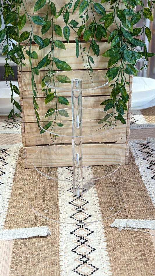 BÄHULU 4-tier Round Arcylic dessert stand, 30x30x32cm