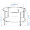 VITTSJÖ Coffee table, light beige/glass,75cm