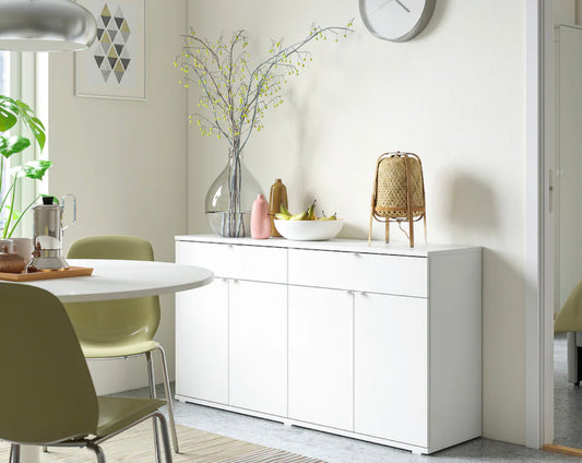 IKEA VIHALS Sideboard, white, 140x37x75 cm