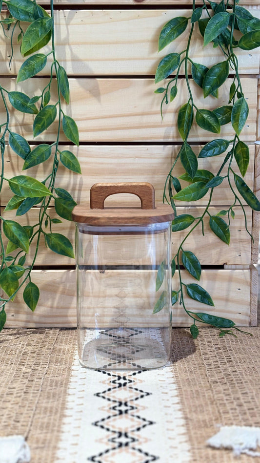 KUTILAPAM Borosilicate Glass jar with handle, 750ml/ 1.5L/ 2L