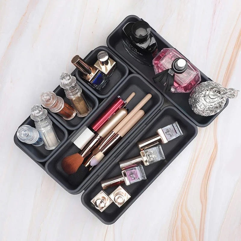 RANGÍN 8pcs compartment/drawer organiser, plastic
