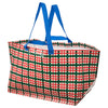 VINTERFINT, Carrier bag, large, check pattern multicolour, 55x37x35 cm/71 l