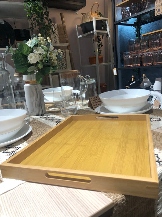 KUTILAPAM Wooden tray, 45cm