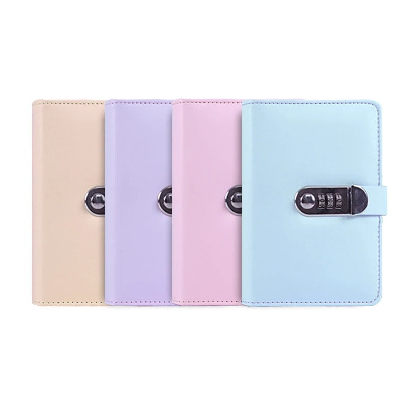 STĒDE planner password loose-leaf cover only, PU Leather/lock, A6