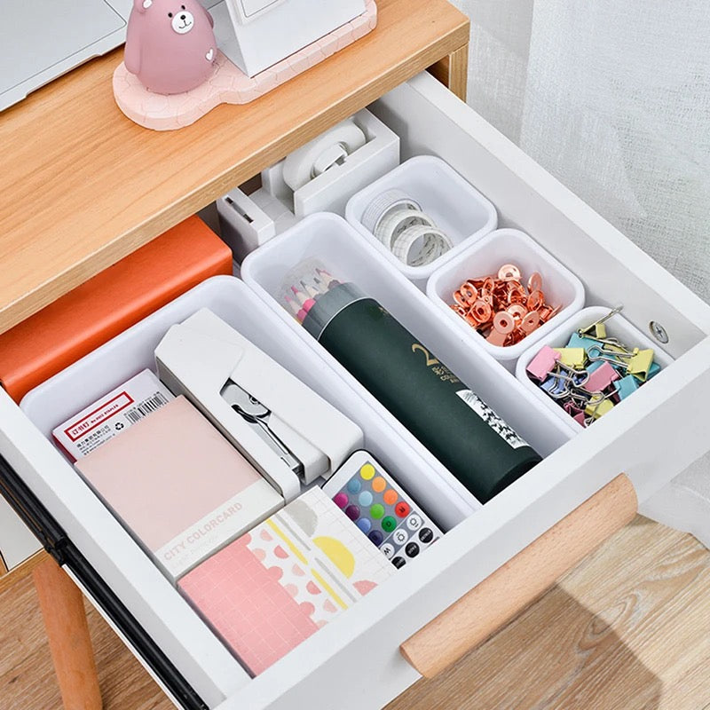 RANGÍN 8pcs compartment/drawer organiser, plastic