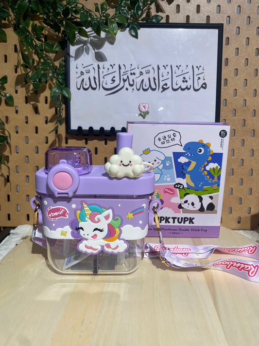 KOSUI Double Chamber water bottle,BPA Free,580ml