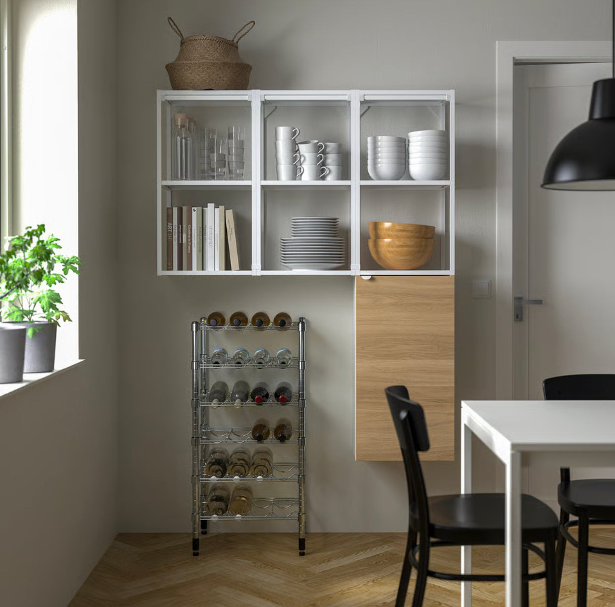 IKEA OMAR Bottle shelf, galvanised, 46x36x94 cm