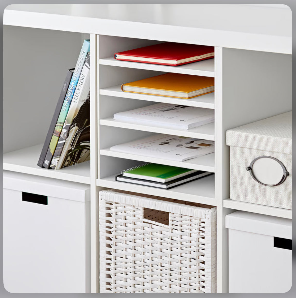 IKEA KALLAX Insert with shelf, white, 33x33 cm