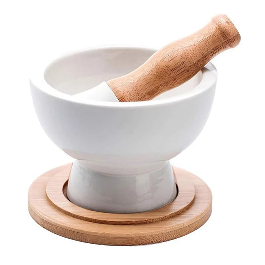 KÜTILAPAM spice pestle & mortar set, ceramic, 12 x 10 cm