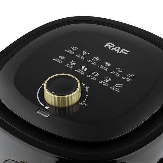 RAF Air Fryer, 6L, 15x25x30 cm, stainless steel, 1500W, black