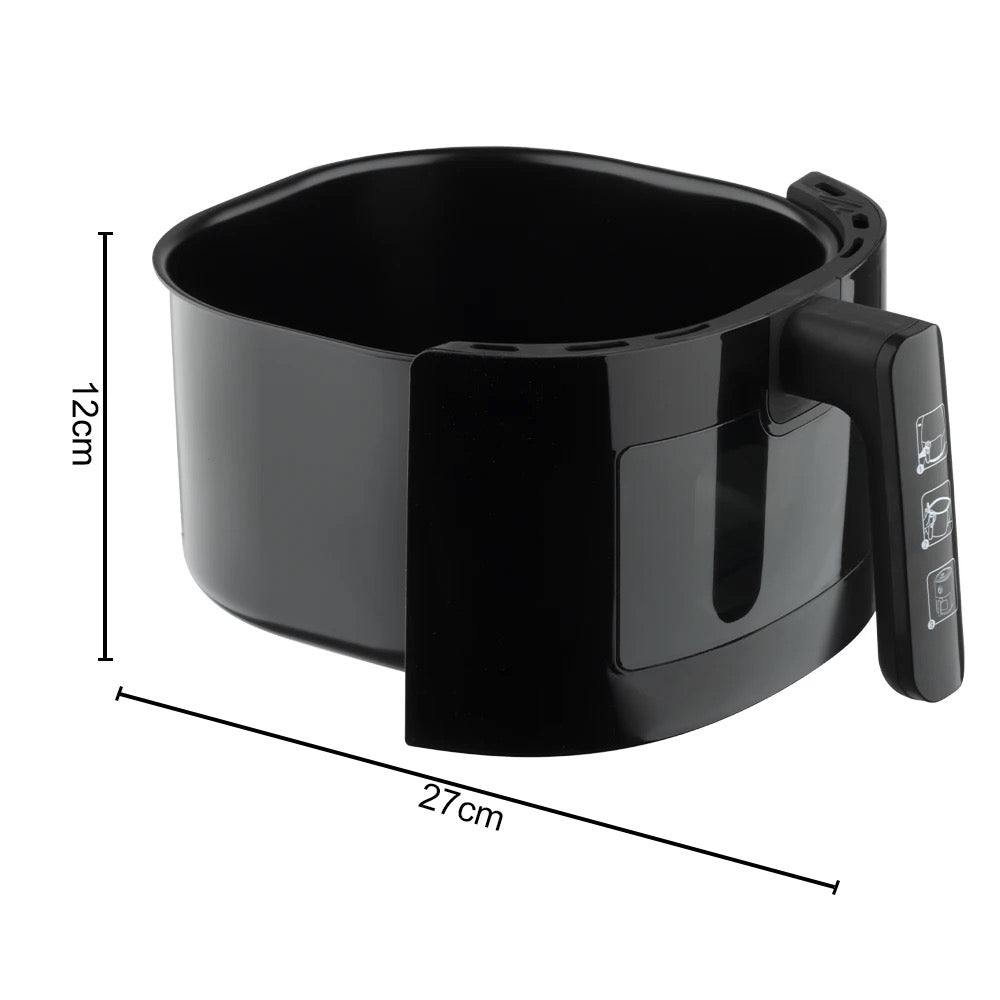 RAF Air Fryer, 6L, 15x25x30 cm, stainless steel, 1500W, black