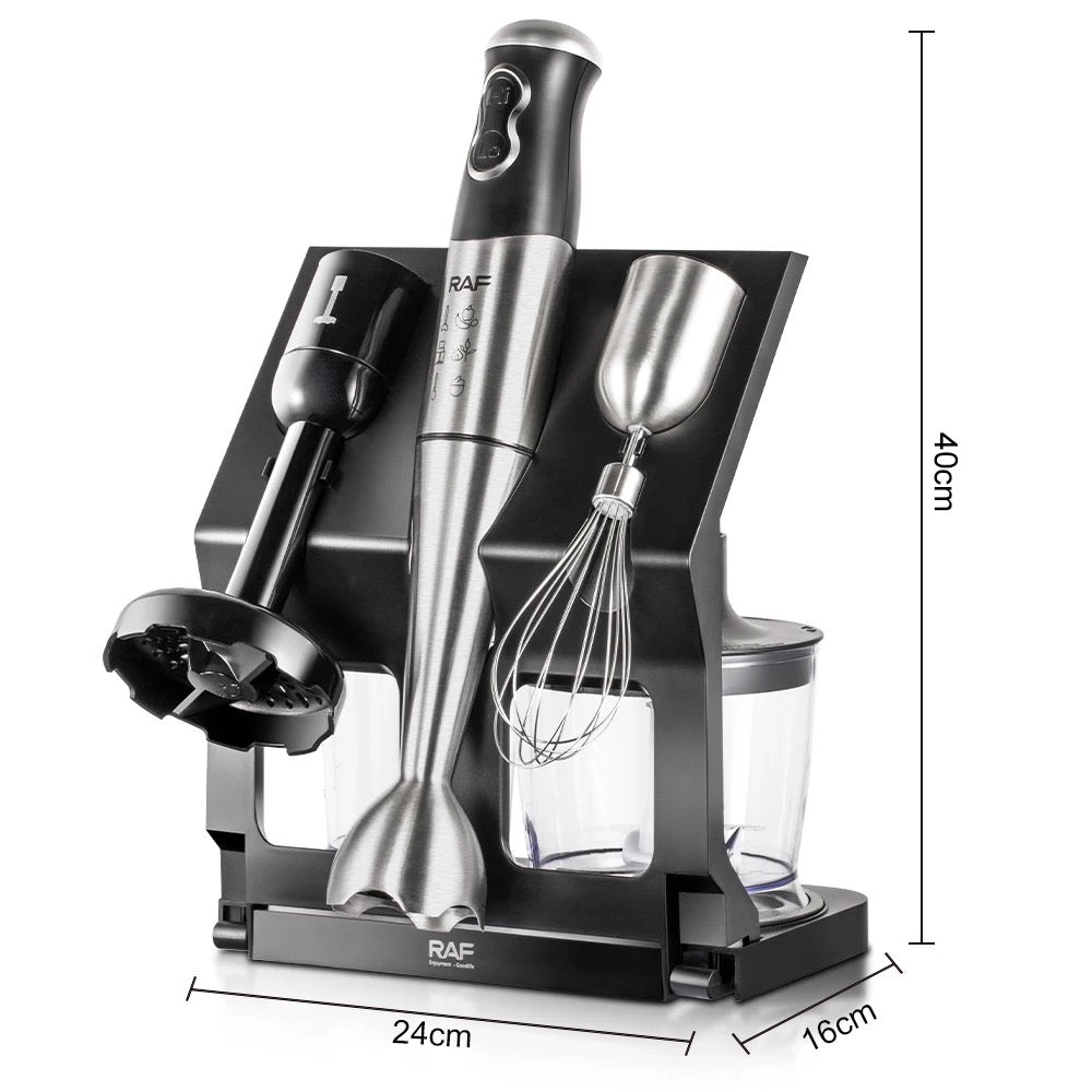 RAF Electric Hand Blender Set with stand 5-1, 24x16x40 cm, 500W