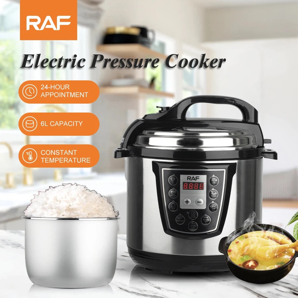 RAF Electric Pressure Cooker / Rice Cooker, 6L, 1000W