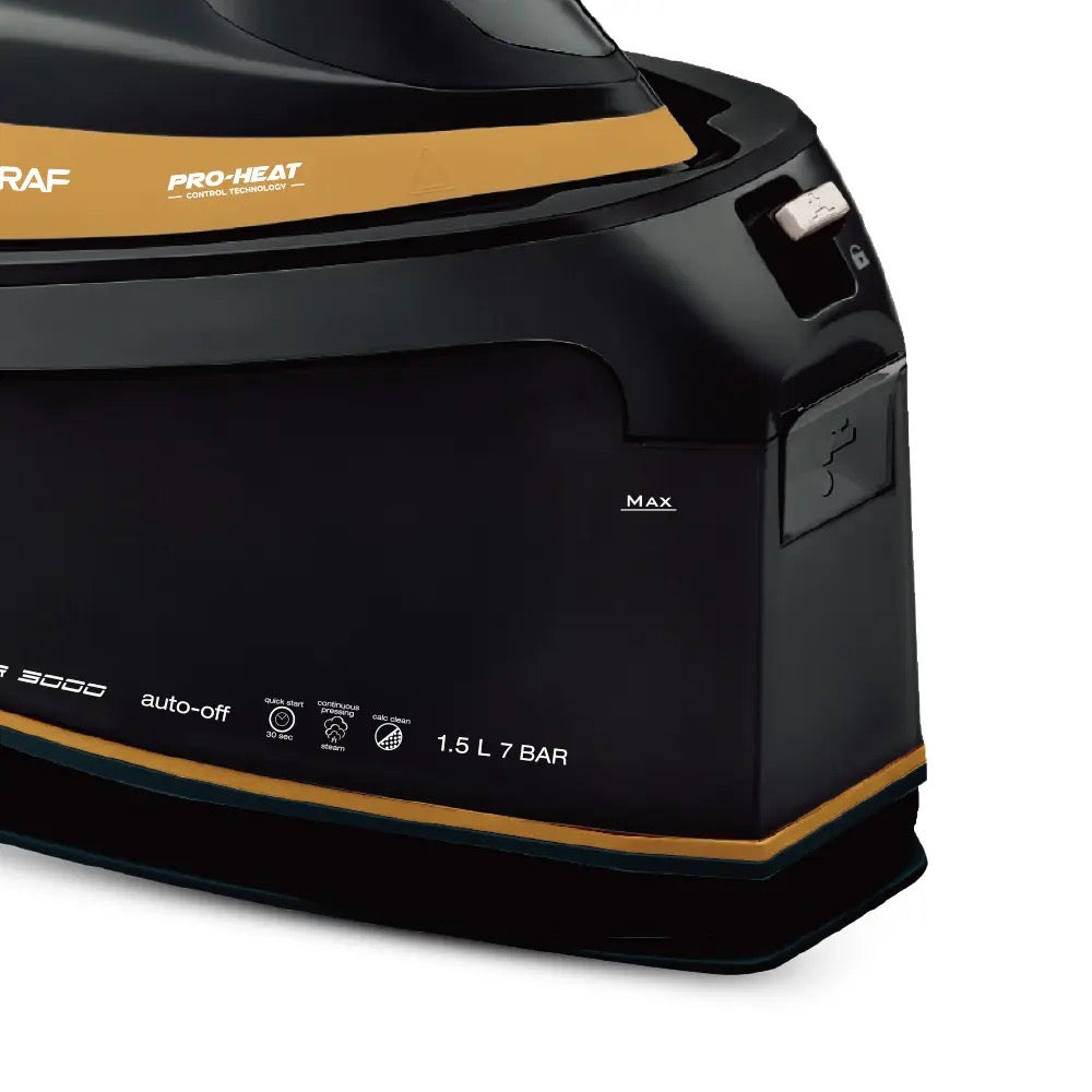 RAF Powerful Electric Steam Iron w/Tank, 3000W, 1.5L