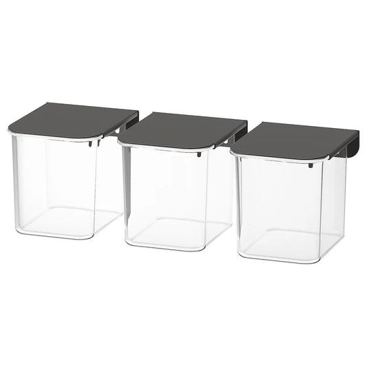 IKEA SKÅDIS Container w/lid, Grey