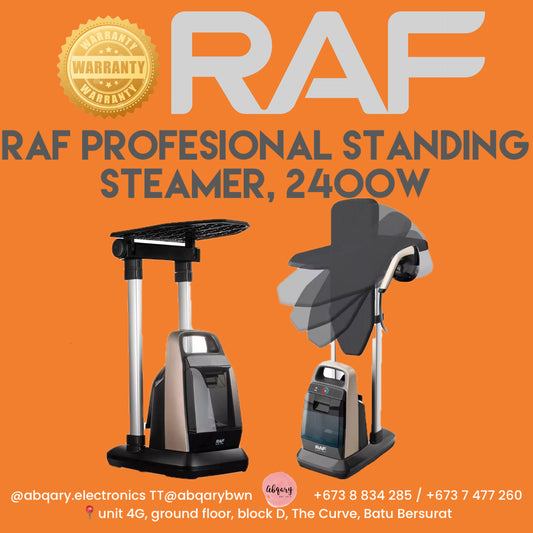 RAF Professional Standing Steamer with Ironing board, 2400W