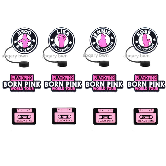 BLACKPINK Tumbler Straw Topper & Caps, set of 3, 6-8mm