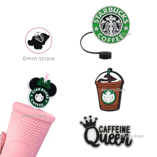 STARBUCKS Tumbler Straw Topper & Caps, set of 3, 6-8mm