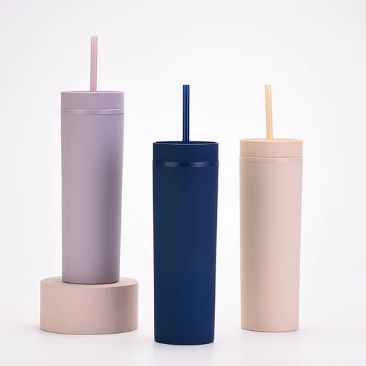 KOŠUÏ double wall Matte Skinny Tumbler, 16oz