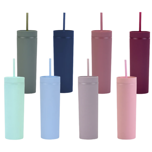 KOŠUÏ double wall Matte Skinny Tumbler, 16oz