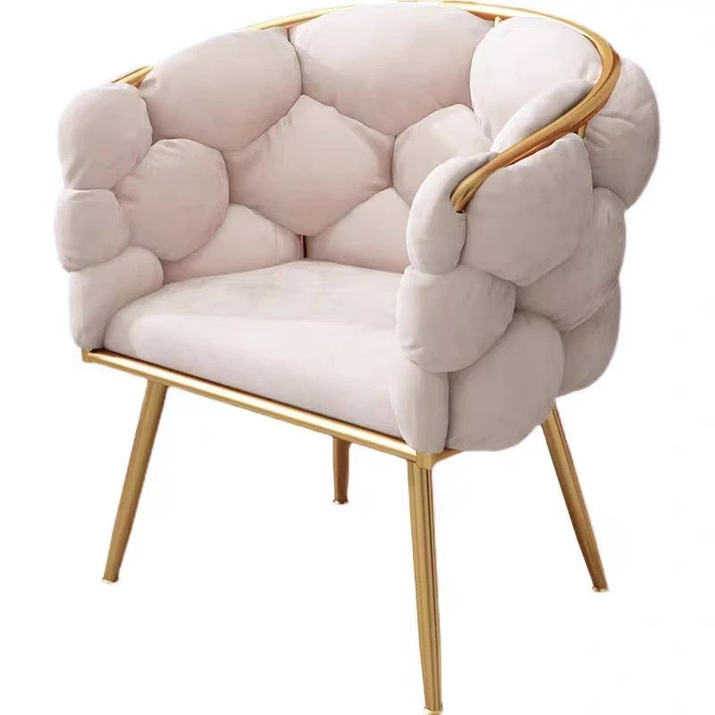 PRIDĒ Cushion Vanity Chair, 53 x 45 x 74 cm, Synthetic/Metal
