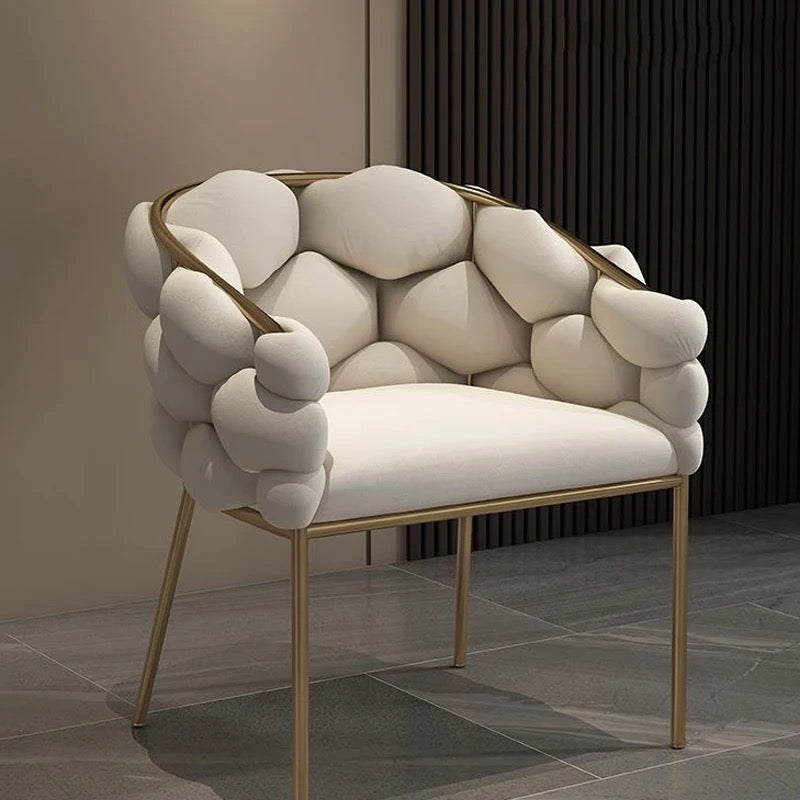 PRIDĒ Cushion Vanity Chair, 53 x 45 x 74 cm, Synthetic/Metal