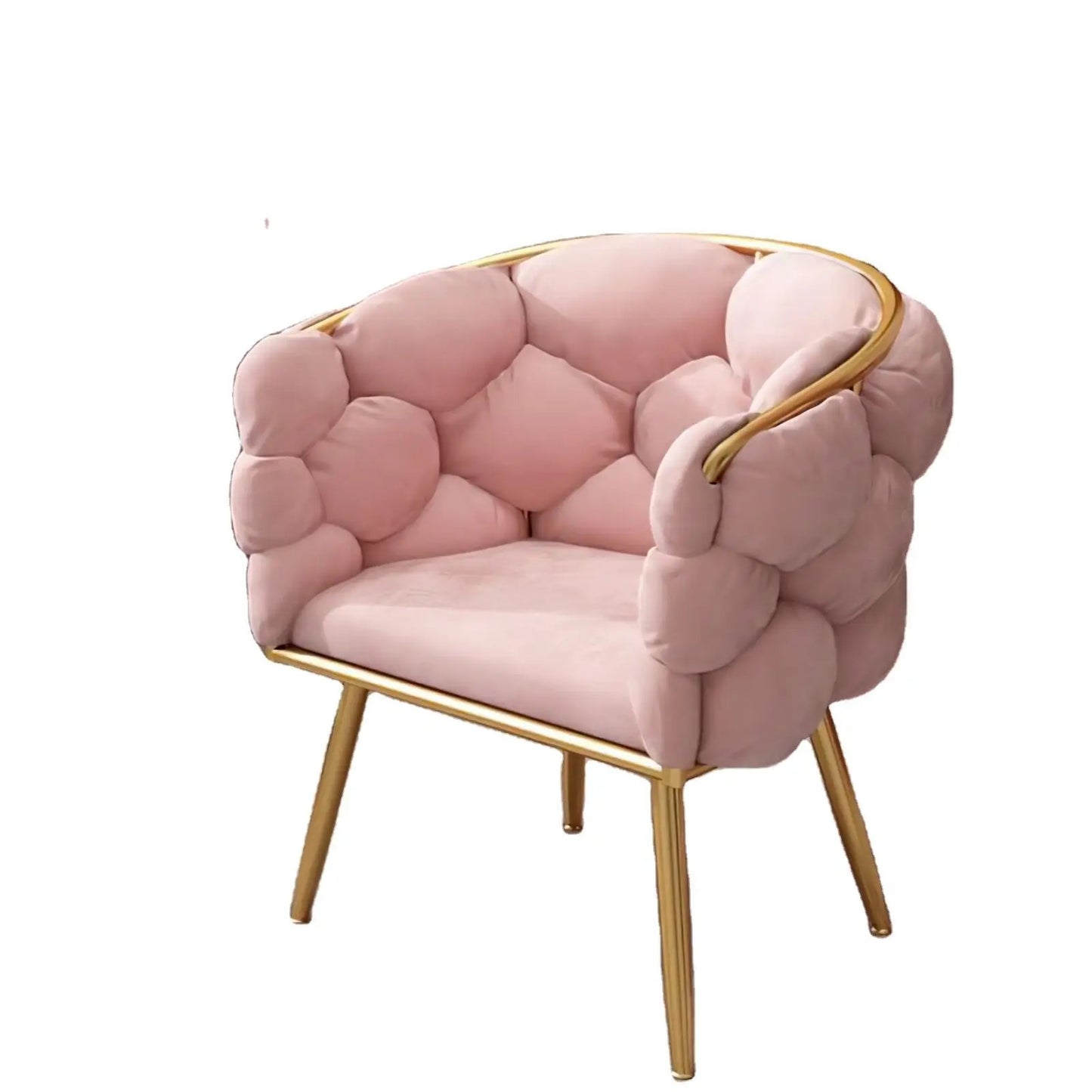 PRIDĒ Cushion Vanity Chair, 53 x 45 x 74 cm, Synthetic/Metal