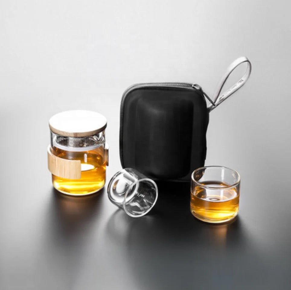 KÜTILAPAM Borosilicate teapot 2 in 1 filter & bamboo lid, 300ml