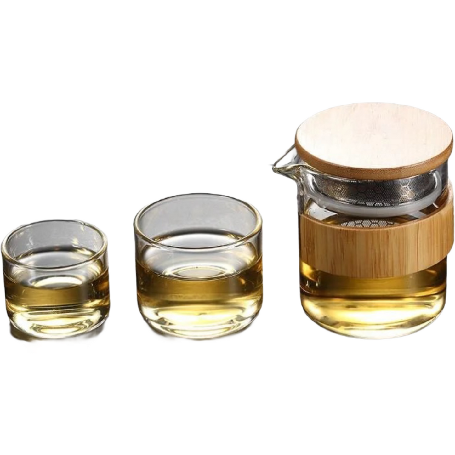 KÜTILAPAM Borosilicate teapot 2 in 1 filter & bamboo lid, 300ml