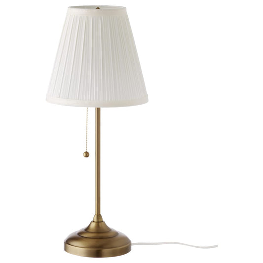 IKEA ÅRSTID Table lamp, brass/white