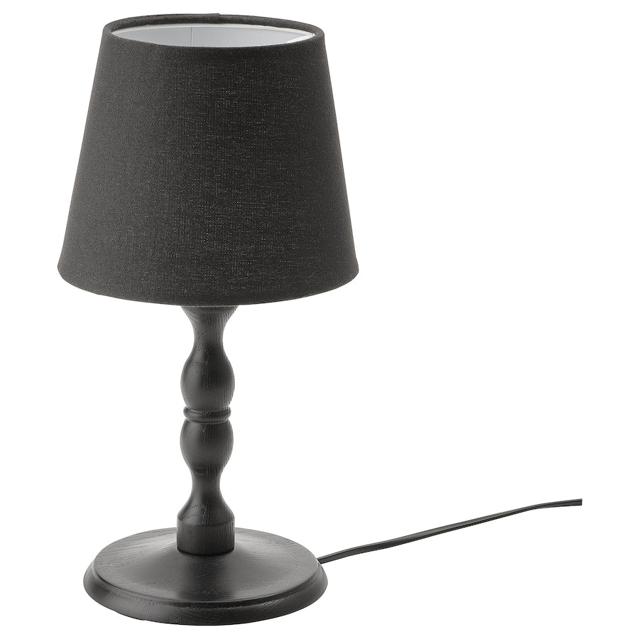 IKEA KINNAHULT Table lamp, black ash/black, 37 cm