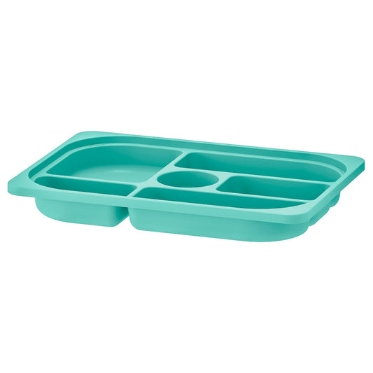 IKEA TROFAST Storage tray with compartments, turquoise, 42x30x5 cm