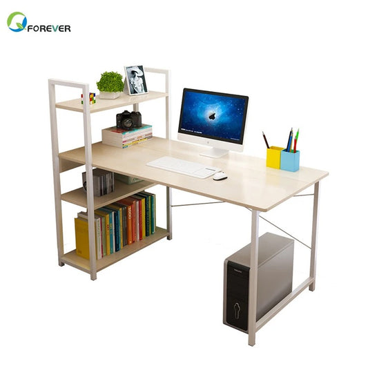 STĒDE Study Desk with 4 layer storage shelf without keyboard insert, 120 cm