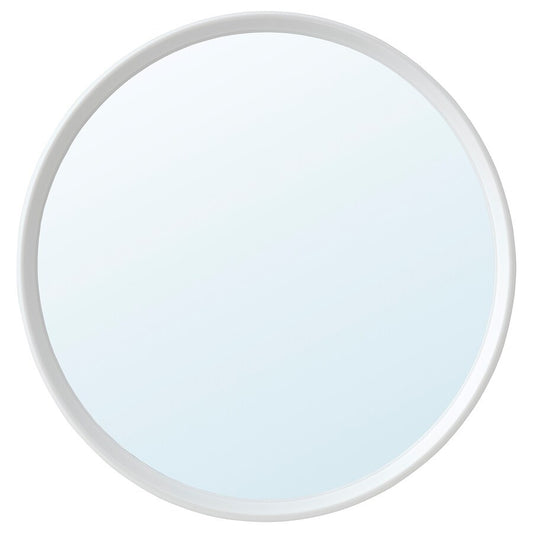 HÄNGIG Mirror, white/round, 26 cm